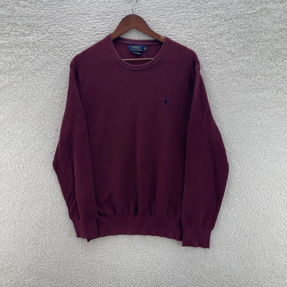 Polo Ralph Lauren Shirt Mens XL Red Thermal Waffle Knit Long Sleeve Outdoor